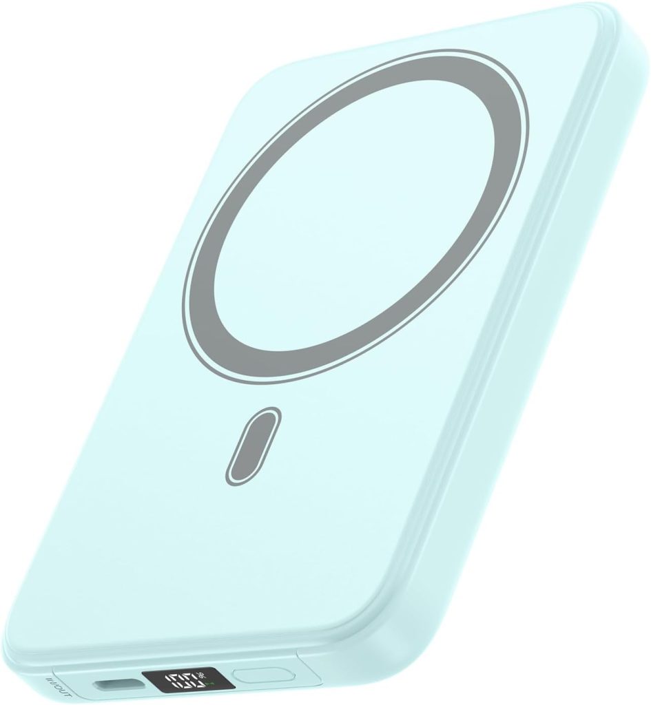 A ADDTOP Magnetic Portable Charger 10000mAh - Ultra-Slim 15W Wireless Power Bank, 20W USB-C Fast Charging PD QC 3.0 Battery Pack for iPhone 17/16/15/14/13/12 Series