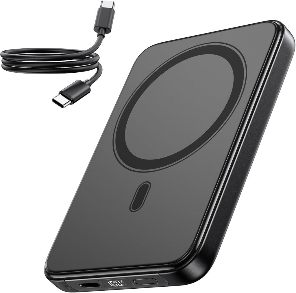 A ADDTOP Magnetic Portable Charger 10000mAh Slim - 15W Wireless Power Bank with USB-C Cable - 20W Fast Charging PD QC 3.0 Battery Pack for iPhone 18/17/16/15/14/13/12 Series