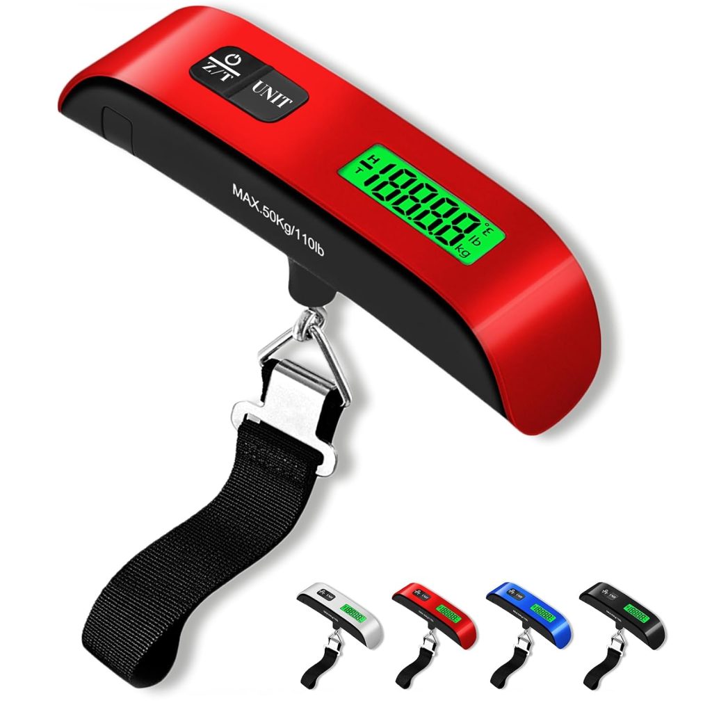 Luggage Scale, 110lb/50kg Portable Luggage Weight Scale, Red