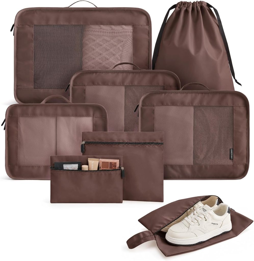 8 Set Packing Cubes for Travel, Cruise Ship Travel Essentials