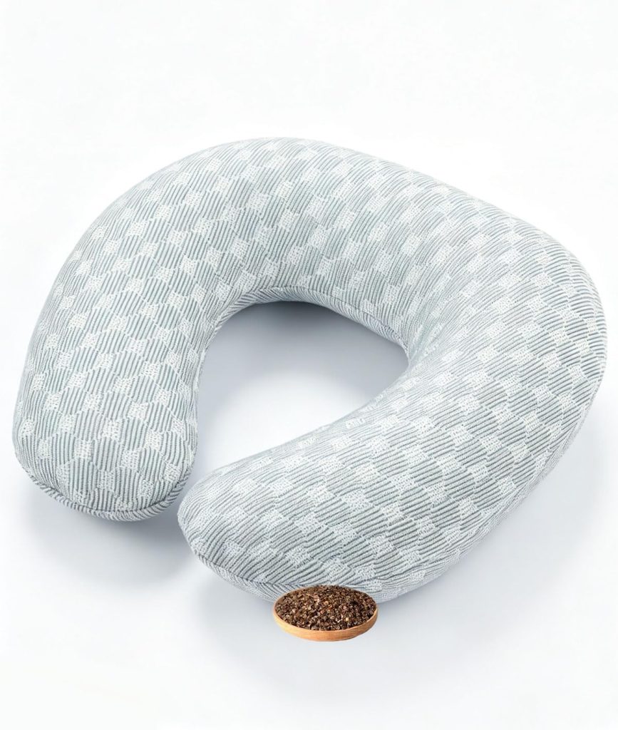 Buckwheat Neck Pillow for Sleeping, Firm Travel Neck Buckwheat  Pillow