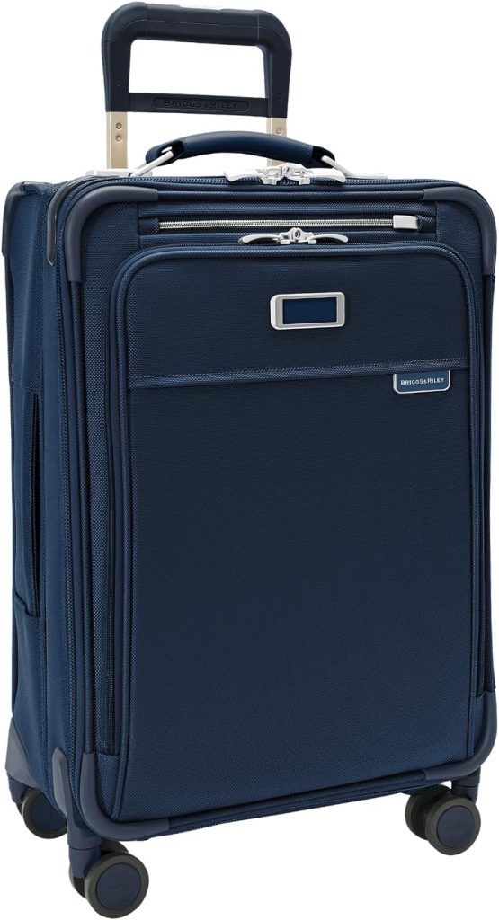 Briggs & Riley Baseline Essential Softside Carry-On Spinner Luggage, Navy