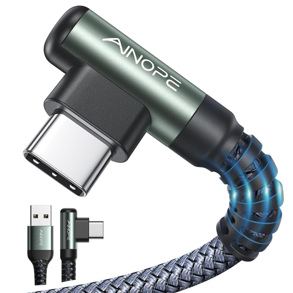AINOPE USB A to USB C Cable 6.6FT 2 Pack Type C Charger Fast Charging Cord