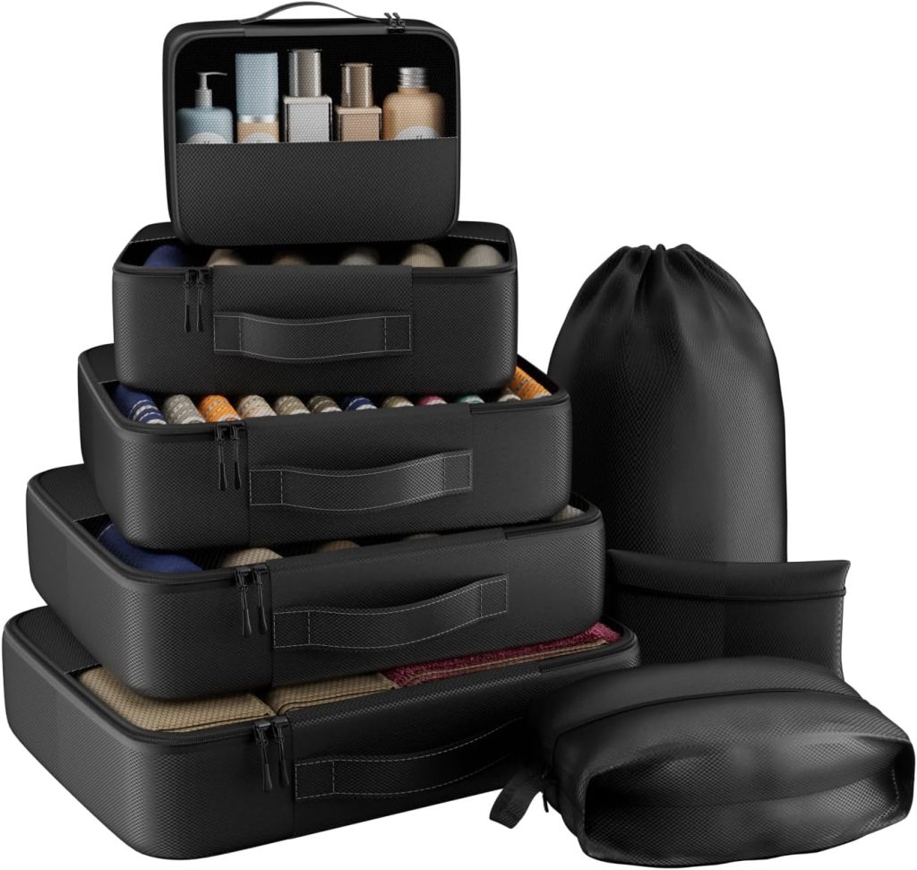 8 Set Packing Cubes for Travel,Luggage Organizers for Travel Accessories
