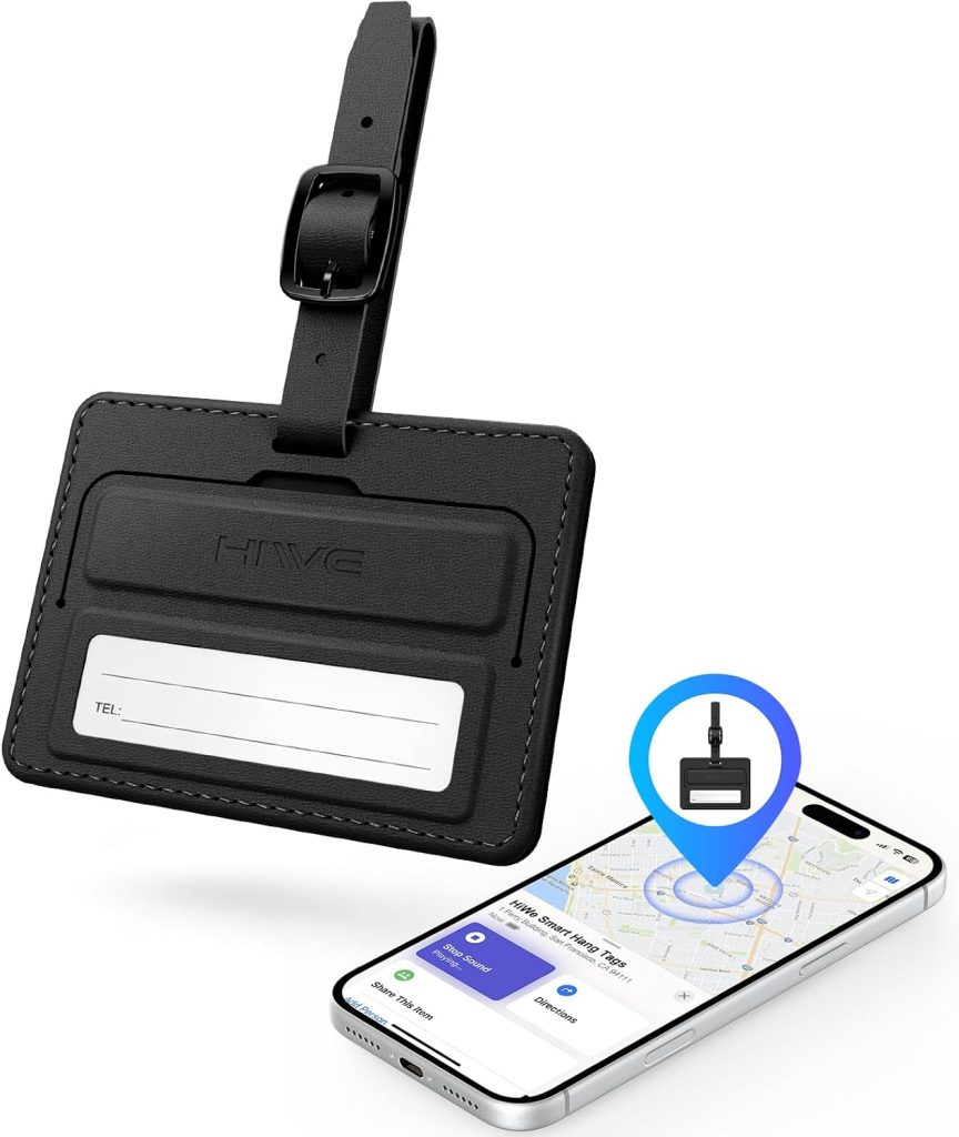 Luggage Tag, Works with Apple Find My, Smart Suitcase Tags with Tracker