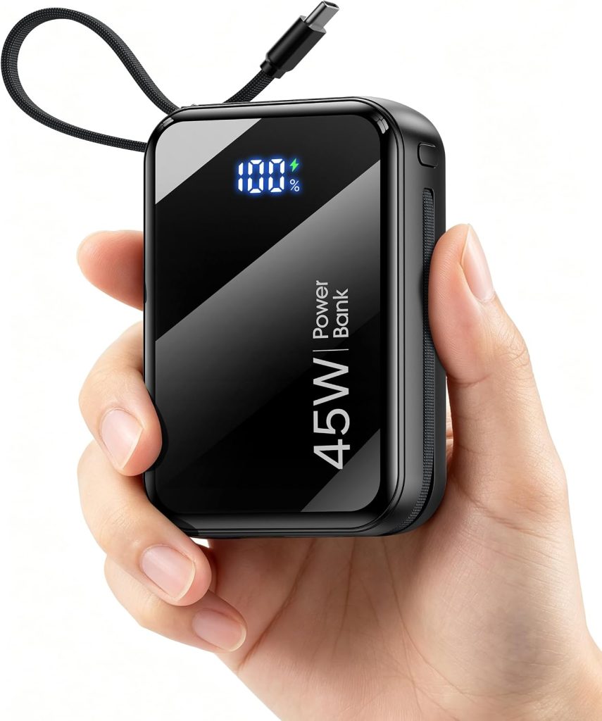 45W Fast Charging Portable Charger, 35% Smaller 20000mAh Travel Power Bank