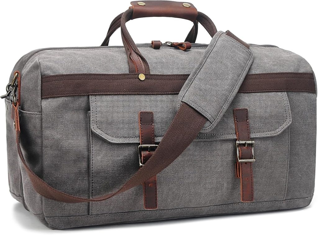 Canvas Duffle Bag for Travel Weekend Gym Overnight Carry-on