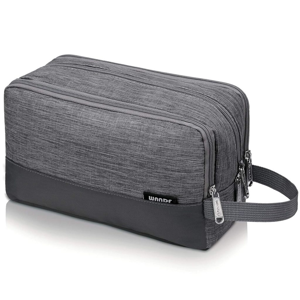WANDF Travel Toiletry Bag for Men, Small Dopp Kit for Toiletries