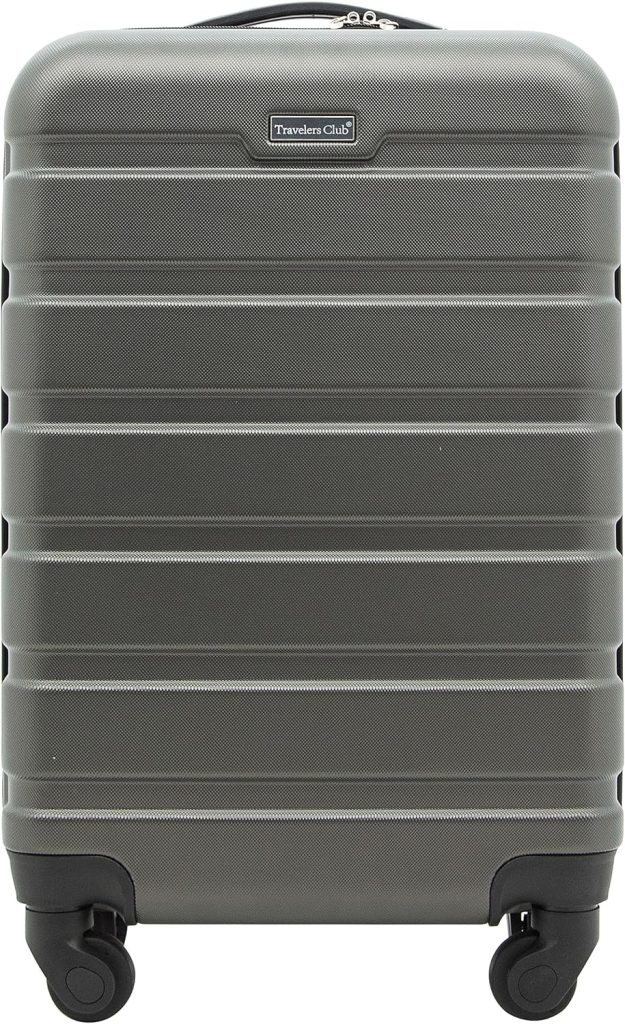 Travelers Club Harper Luggage, Charcoal, 20-Inch Carry-On