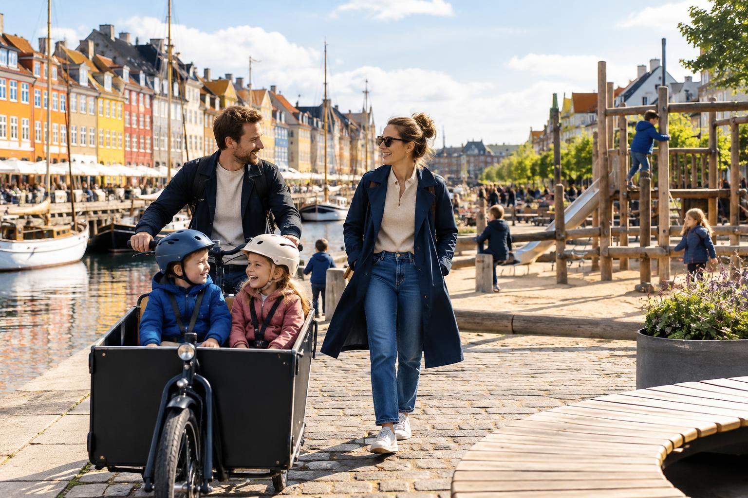 AI-generated travel illustration for Copenhagen with Children: Planning a Five-Night Stay Around Neighborhood Days