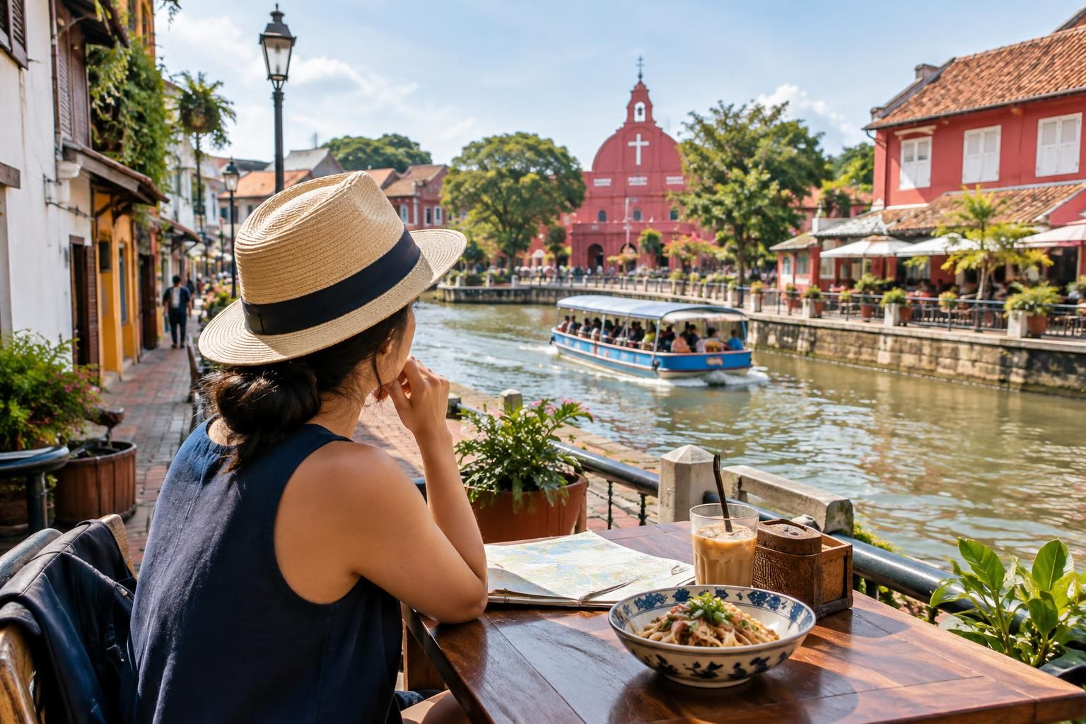 AI-generated travel illustration for Melaka Beyond a Day Trip: Planning a Two-Night Stop in Malaysia