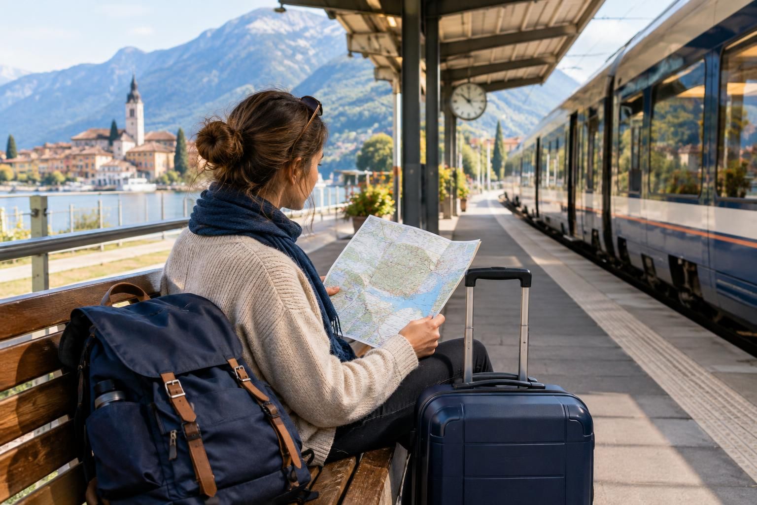 AI-generated travel illustration for How to Plan a Train-Based Holiday Without Rushing Between Stops