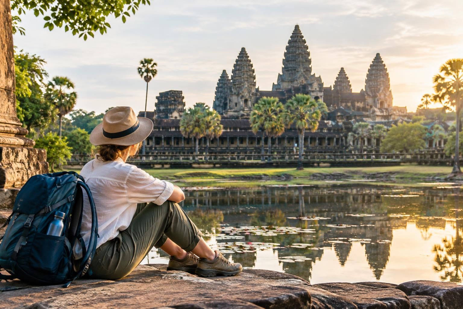 AI-generated travel illustration for How to Plan an Angkor Visit Without Temple Fatigue