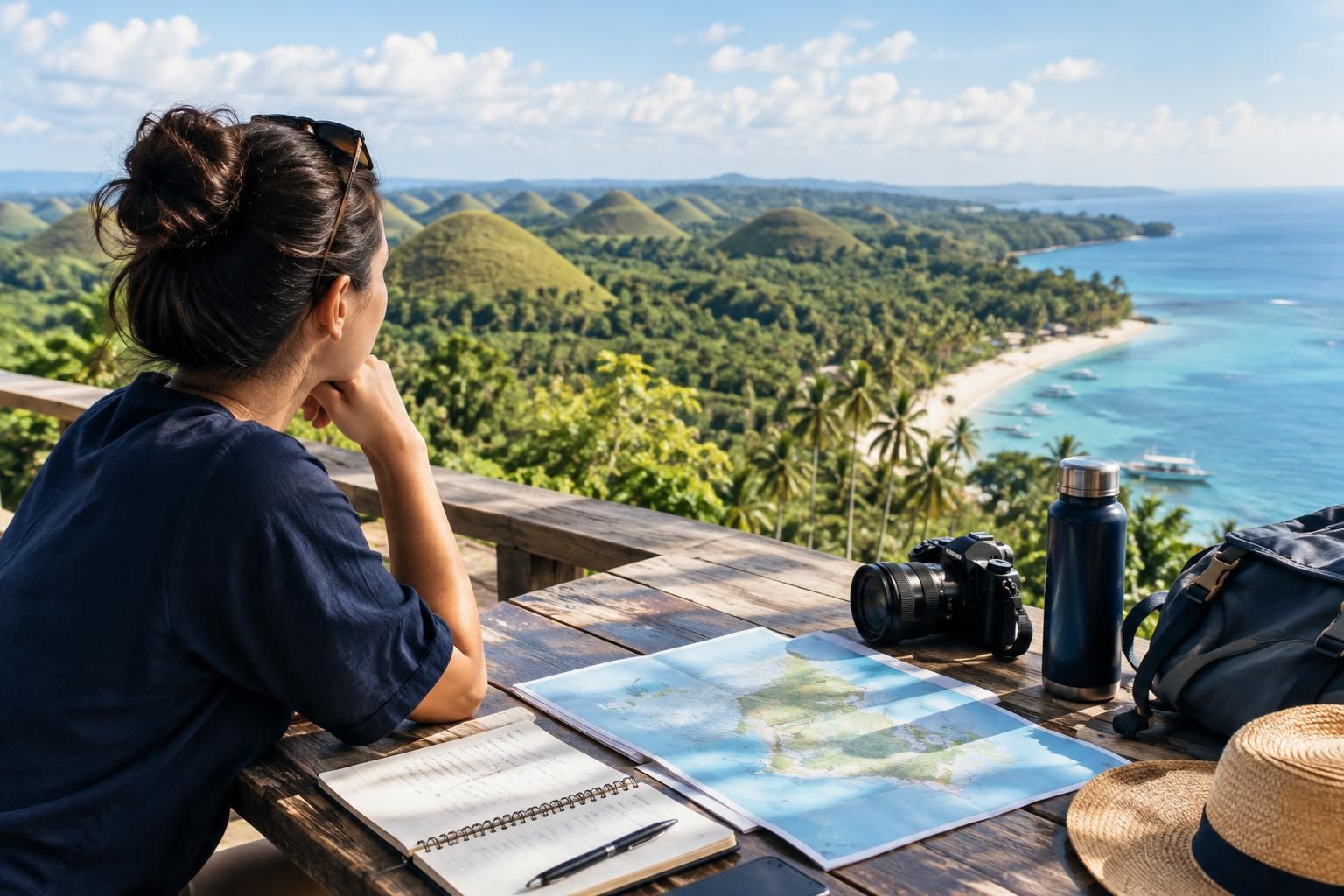 AI-generated travel illustration for Bohol and Panglao: Planning a Philippines Trip With Fewer Transfers