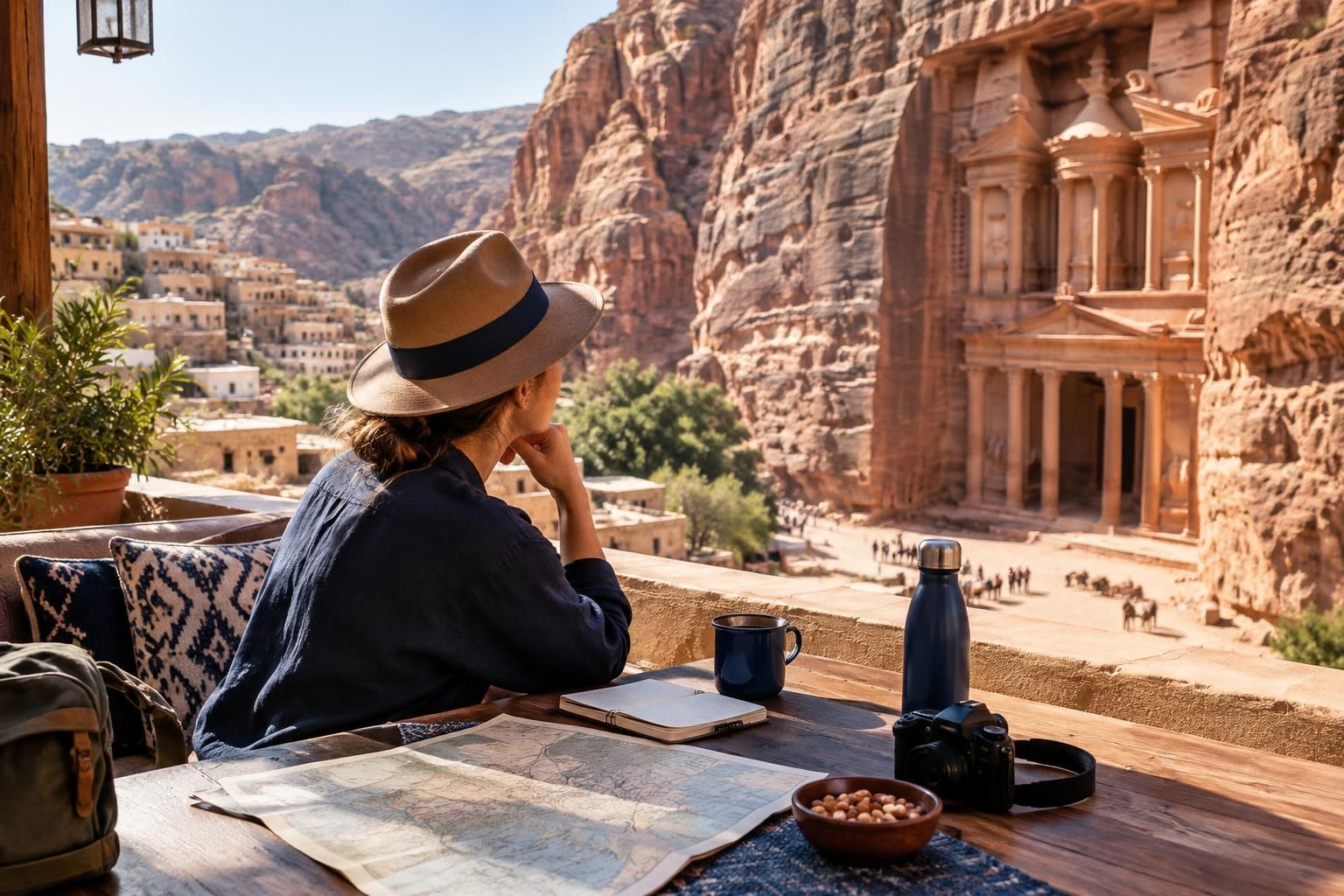 AI-generated travel illustration for Petra Beyond the Day Trip: Planning a Two-Night Stay in Wadi Musa