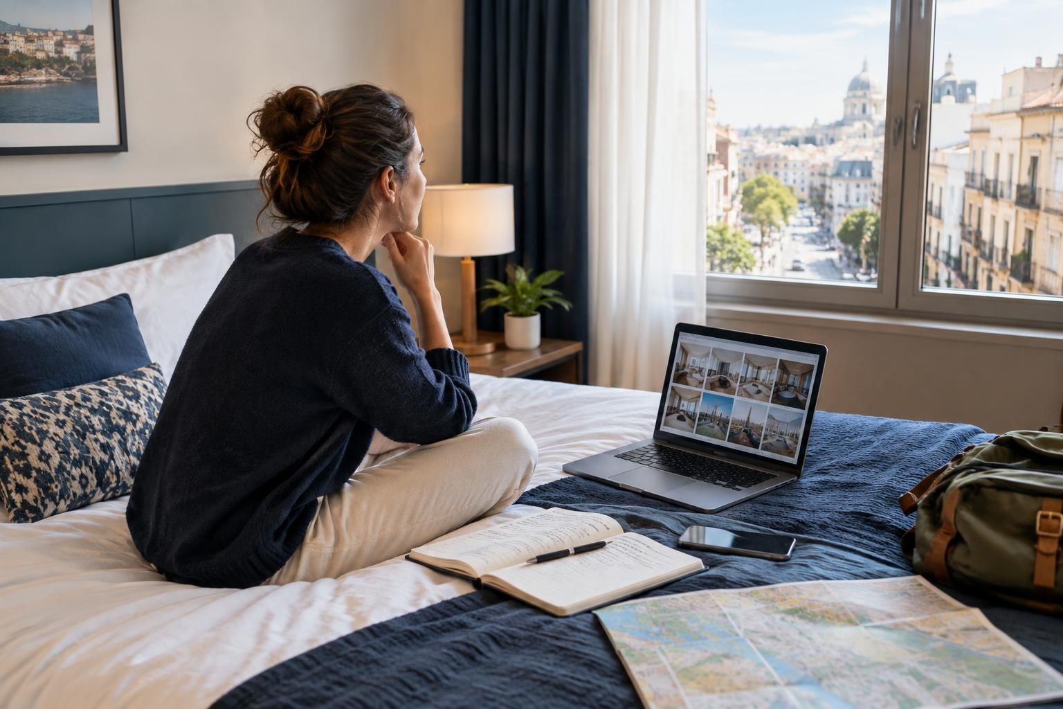 AI-generated travel illustration for How to Choose Travel Accommodation for Better Sleep