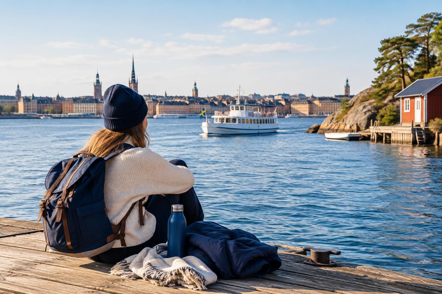AI-generated travel illustration for Stockholm and Its Archipelago: Planning a City-and-Island Stay Without a Car