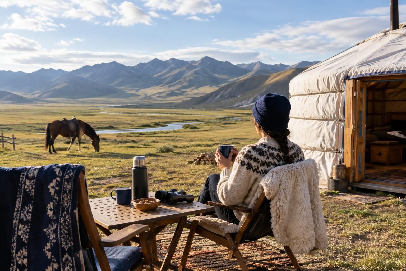 AI-generated travel illustration for Planning a Countryside Ger Stay in Mongolia: Comfort, Distance and Daily Life