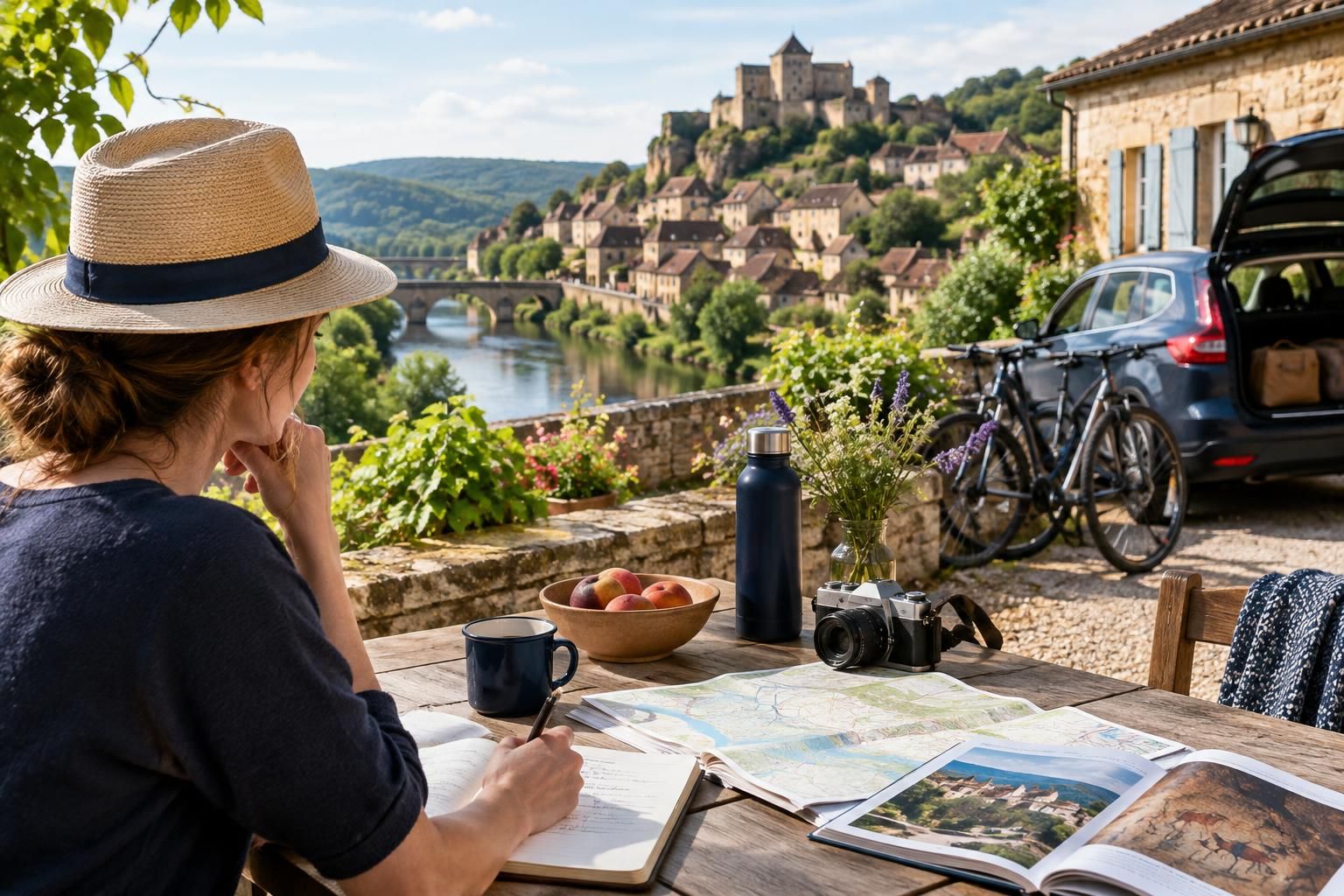 AI-generated travel illustration for A Week in the Dordogne: Choosing a Village Base and Planning Short Day Trips