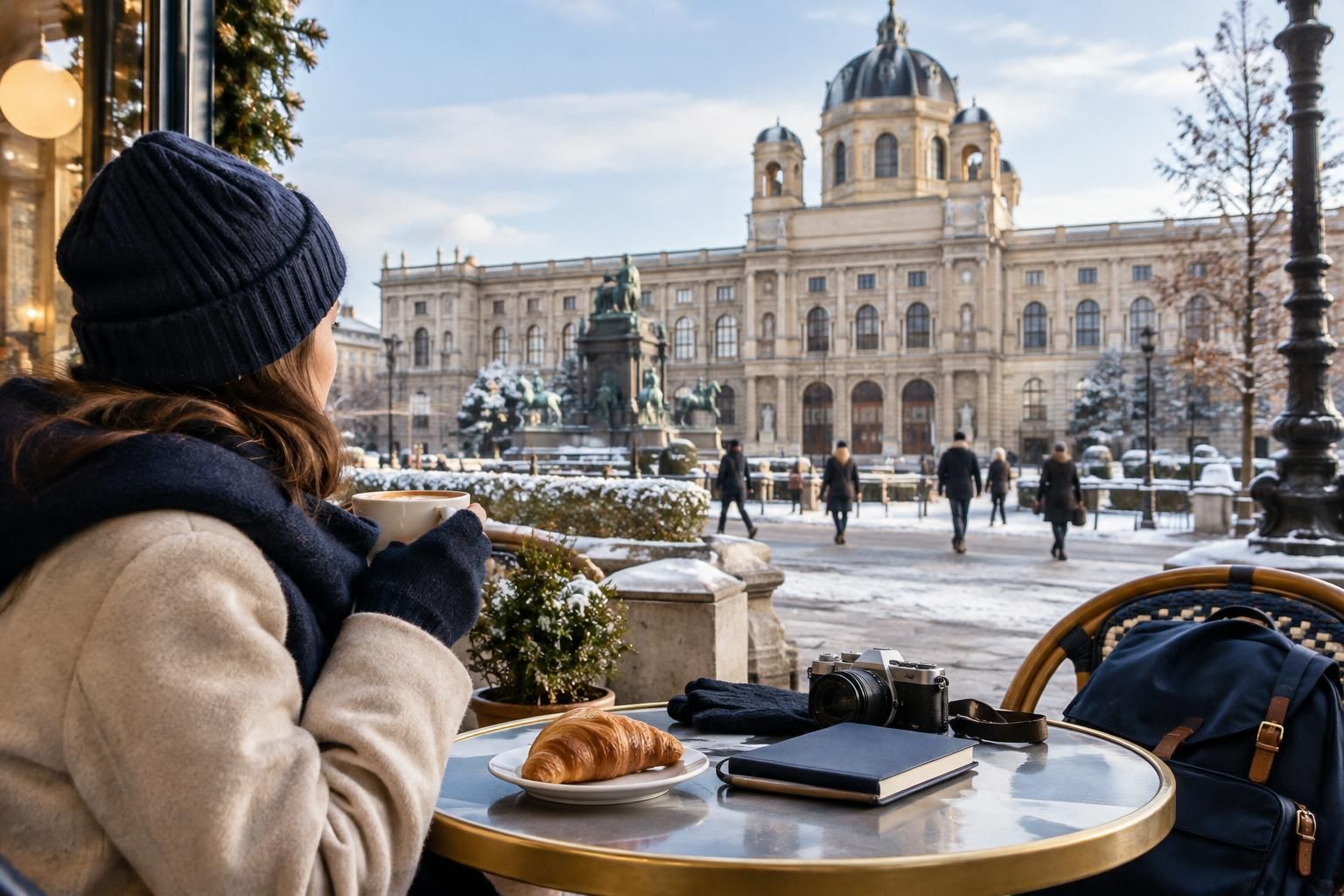 AI-generated travel illustration for Vienna in Winter: Planning a City Break Around Museums, Cafés and Short Days