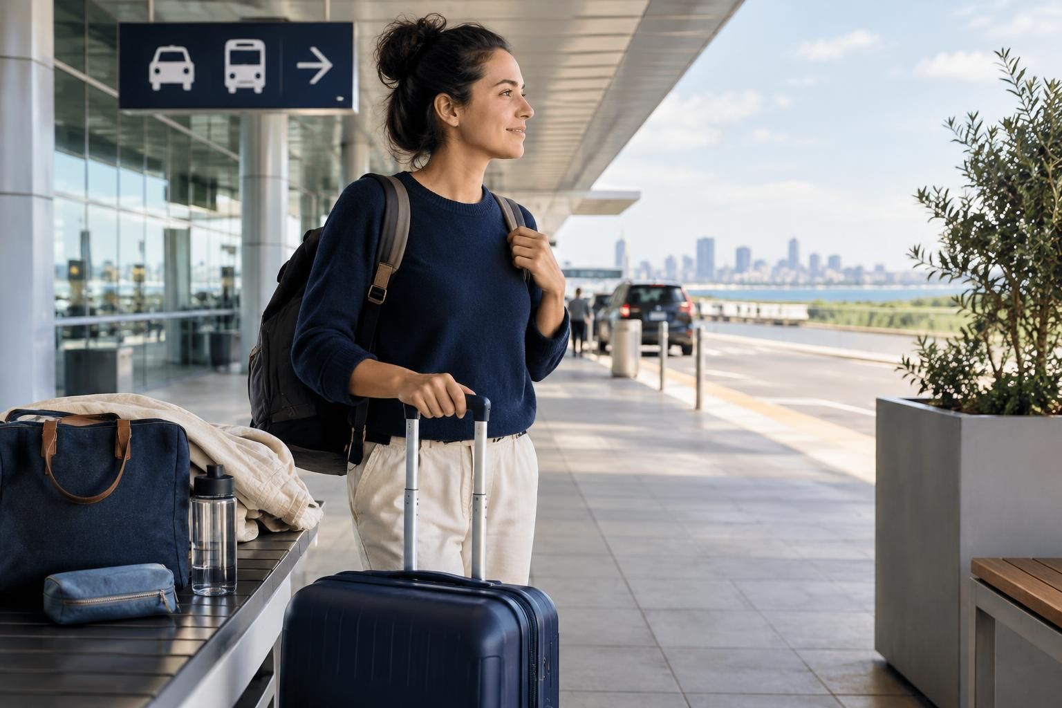 AI-generated travel illustration for How to Plan a Low-Stress Arrival Day After an Overnight Flight