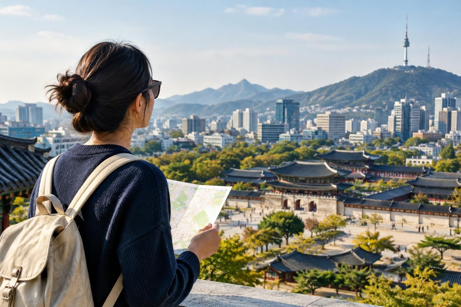 AI-generated travel illustration for Where to Stay in Seoul: Choosing a Neighborhood That Fits Your First Trip