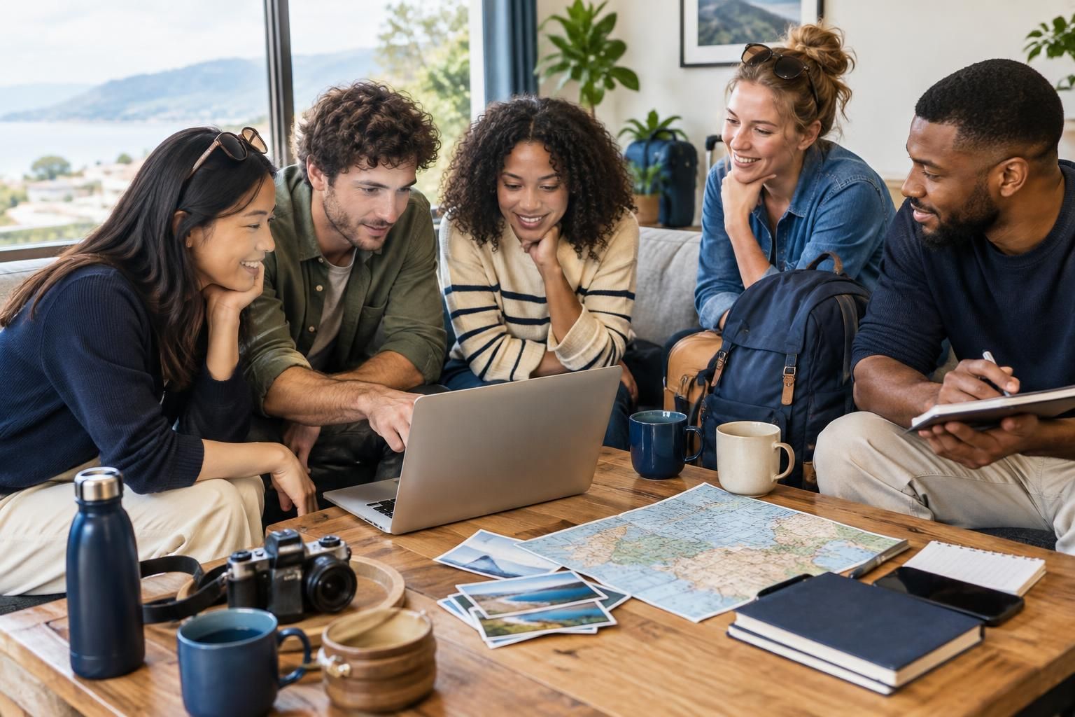 AI-generated travel illustration for How to Plan a Group Trip When Everyone Has a Different Budget