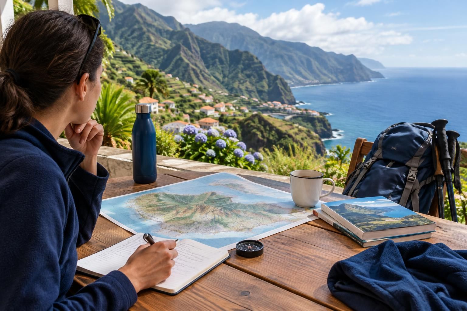 AI-generated travel illustration for Madeira for First-Time Walkers: Choosing a Base and Building a Flexible Itinerary