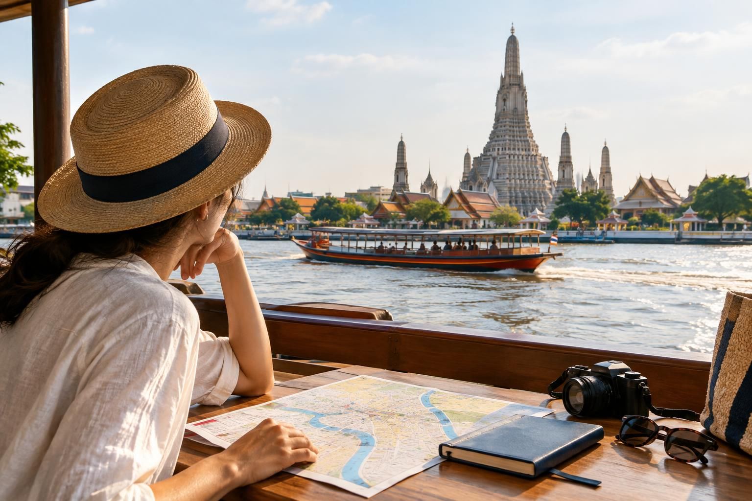 AI-generated travel illustration for Bangkok by Neighborhood: Planning Sightseeing Without Cross-City Backtracking