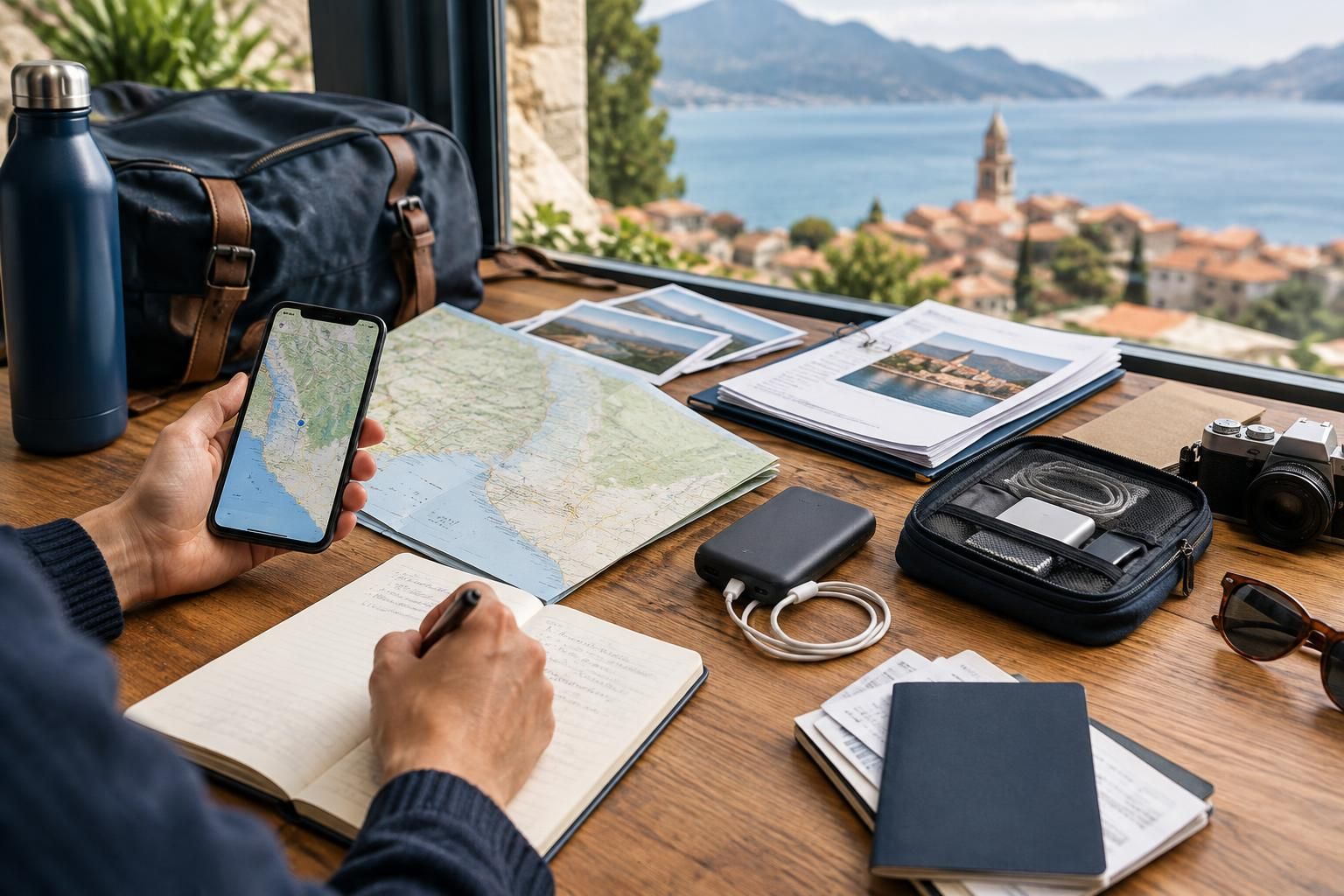 AI-generated travel illustration for How to Build an Offline Travel Kit for Unreliable Internet